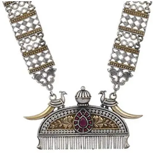 Aheli Glaring Oxidized Necklace Indian Traditional Vitnage Boho Wedding Ethnic Fashion Jewelry for Women