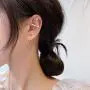 Ear Wrap Earrings - Elegant Crystal Craved Gold-tone Crawler Hook Earrings Classic Rhinestone Piercing Ear Cuff for Women Girls Wedding Delicate Wire Needle Studs Earrings