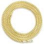 Nuragold 14k Yellow Gold 4mm Solid Miami Cuban Link Chain Pendant Necklace, Mens Jewelry Lobster Clasp 18'' 20'' 22'' 24'' 26'' 28'' 30''