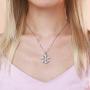 Sterling Sliver Necklace For Women,Flower of Life Pendant,Seed of Life Necklace,Sacred Geometry Round Circle Charm Pendant with Zircon,Yoga Jewelry Necklace Chain 18 inches with Jewelry Gift Box