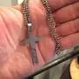 Linda Roberts Jewelry Christian Cross Pendant Necklace with Chain Mens Womens Stainless Steel Simple Style Linda Roberts Jewelry Christian Cross Pendant Necklace with Chain Mens Womens Stainless Steel Simple Style