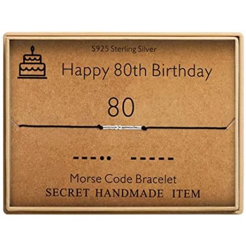 Happy Birthday Gifts for Girls Morse Code Bracelet Sterling Silver Bracelet Birthday Jewelry for 12th 13th 14th 15th Sweet 16 17th 18th 19th 20th 21st 25th 30th 40th 50th 60th 70th 80th