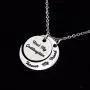 KUIYAI Godmother Goddaughter Necklace Forever My Friend Crescent Moon Necklace