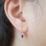 Dazzlingrock Collection 14K Ladies Halo Style Hoop Earrings, Rose Gold