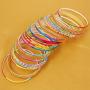 Touchstone New Gorgeous Rainbow Bangle Collection. Indian Bollywood Colorful Bangle Bracelets. Set of 24. in Antique Gold Tone for Women.