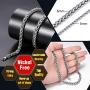 ChainsPro 3/6 mm Box/Wheat/Twist Rope Necklace, Replacement Chain for Pendant/Charm, 18-30 inches, 316L Stainless Steel/18K Gold Plated-Send Gift Box