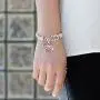 Inspired Silver - Silver Pave Heart Charm Bracelet with Cubic Zirconia Jewelry Inspired Silver - Silver Pave Heart Charm Bracelet with Cubic Zirconia Jewelry