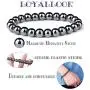 LOYALLOOK 3Pcs Magnetic Hematite Therapy Beads Bracelet Men Women Healing Energy Natural Stone Adjustable Bracelet Tiger Eye Stone LOYALLOOK 3Pcs Magnetic Hematite Therapy Beads Bracelet Men Women Healing Energy Natural Stone Adjustable Bracelet Tiger Eye Stone