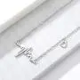 Zillaly 18K Gold Silver Rose Gold Plated Stainless Steel ECG Heartbeat Love ECG Necklace Female Jewelry Zillaly 18K Gold Silver Rose Gold Plated Stainless Steel ECG Heartbeat Love ECG Necklace Female Jewelry