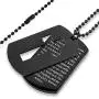 West Coast Jewelry Crucible Black Plated Stainless Steel Dog Tag Cross Necklace with Lords Prayer, Double Dog Tag Pendant, 24'' Chain West Coast Jewelry Crucible Black Plated Stainless Steel Dog Tag Cross Necklace with Lords Prayer, Double Dog Tag Pendant, 24'' Chain