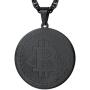 PROSTEEL Bitcoin Digital Pendant Necklace Cryptocurrency Crypto World Money Bitcoin Simbol Necklace Gift for Him/Her