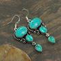 Natural Moonstone Labradorite Lapis Earrings 925 Silver Overlay handmade Dangle Earrings for Women