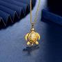 beautlace Butterfly Turtle Necklaces Celtic Knot Pendant Silver/18K Gold/Black Gun Plated Animals Necklace Jewelry Gifts for Men and Women