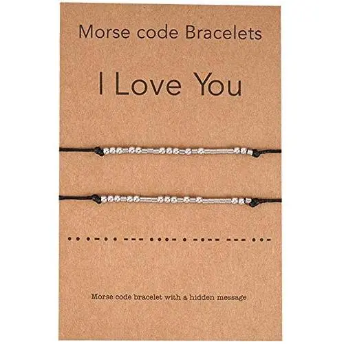 2Pcs Morse Code Bracelet for Women Morse Code Jewelry Gift for Her Inspirational Bracelet Gift for Girls Boys 2Pcs Morse Code Bracelet for Women Morse Code Jewelry Gift for Her Inspirational Bracelet Gift for Girls Boys