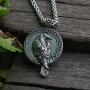 1pcs Norse Talisman Viking Raven Pendant Black Bird Celt Crow Necklace Men Pendant Jewelry,Ancient Red Copper,55cm