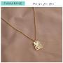 FAMARINE Gold Choker Layered Necklace for Women 4MM, Fashion Geometric Pandent 2 Layered Necklaces for Teen Girls Gift, 18K Gold Plated