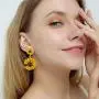 Boho Flower Stud Earrings for Women Girls Flower Shaped Daisy Earrings with Gold Bud Double Metal Flower Dangle Drop Post Earrings 4 pcs Boho Flower Stud Earrings for Women Girls Flower Shaped Daisy Earrings with Gold Bud Double Metal Flower Dangle Drop Post Earrings 4 pcs