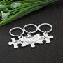CYTING Stainless Steel Burrito Taco Taquito Matching Puzzle Piece Keychain Set Family Jewelry Gift for Dad mom Son/Daughter