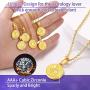 ChainsPro Women 12 Zodiac Sign Necklaces, Medallion Coin Pendant, with 18K Gold Plated Chain-18+2'' Adjustable, Horoscope Jewelry (Send Gift Box)
