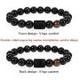 EnjoIt 10mm Natural Black Onyx Stone Zodiac Bracelet Star Sign Constellation Horoscope Bracelet for Women Men with Constellation Card C2282
