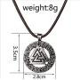 Viking Valknut Pendant Norse Warrior Odin Symbol Amulet Necklace For Men Celtic Jewelry