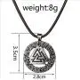 Viking Valknut Pendant Norse Warrior Odin Symbol Amulet Necklace For Men Celtic Jewelry Viking Valknut Pendant Norse Warrior Odin Symbol Amulet Necklace For Men Celtic Jewelry