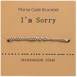 Morse Code Bracelet S925 Sterling Silver Beads Best Friend Bracelets Inspirational Gifts for Women and Men