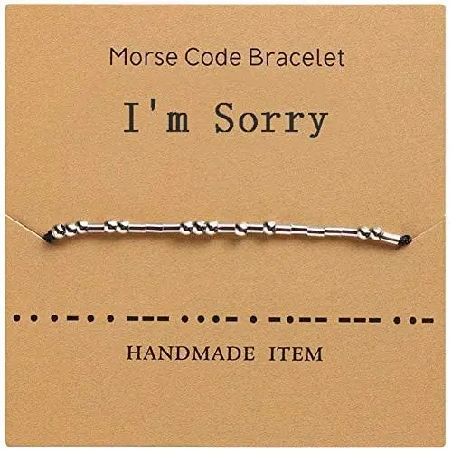 Morse Code Bracelet S925 Sterling Silver Beads Best Friend Bracelets Inspirational Gifts for Women and Men