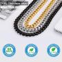 Jewelry Kingdom 1 Chain Necklace Cuban Link Chain Gold Miami Necklace Stainless Steel Necklace for Mens Jewelry, 6MM,18-32'' Long