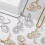 GUCY Large Initial Pendant Necklace Women Gold Silver Cubic Zirconia Big Letter Pendant Necklace Stainless Steel Rope Chain GUCY Large Initial Pendant Necklace Women Gold Silver Cubic Zirconia Big Letter Pendant Necklace Stainless Steel Rope Chain