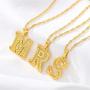 kelistom Initial Necklace for Women Men Teen Girls Boys, 18K Gold Plated Twisted Link Chain Gothic 26 Letters Pendant Necklace with Extension