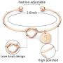 Love Knot Bridesmaid Bracelet with Initial, Bridesmaid Gifts Cards - I Cant Tie The Knot Without You