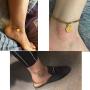 Initial Ankle Bracelets for Women Men, 18K Gold Silver Figaro Cuban Link Anklet Bracelet for Women Teen Girls, Custom Name Gold Anklet with Initials