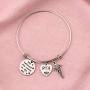 SEIRAA Physical Therapist Assistant Gift She Believe She Could Bracelet PTA Graduation Gift PTA Caduceus Jewelry Therapy Gift