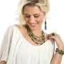 LookLove Womens Jewelry Shades of Green Bead Necklace (16'' with 3'' Extender) Earrings (3'') and Bracelet (6 Stretch Bracelets) Set LookLove Womens Jewelry Shades of Green Bead Necklace (16'' with 3'' Extender) Earrings (3'') and Bracelet (6 Stretch Bracelets) Set