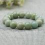 NW 1776 Natural Authentic Jade Jade Beaded Elastic Bracelet, Jade Bead Bracelet Designed for Good Fortune Courageous Lucky and Wealth