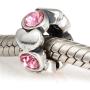 Everbling Love Heart Birthday Birthstone 925 Sterling Silver Bead Fits European Charm Bracelet