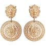Zinc Alloy Lion Portrait Dangle Earrings Ethnic Grometric Earrings Women Party Jewelry