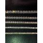 Harlembling Real Solid 925 Silver Mens Tennis Chain - 14k Gold Plated Or Natural Silver - 16-30'' - 3mm 4mm 5mm 6mm - Iced Out Hip Hop CZ Mens One Row Chain (18, 3mm Natural Silver)