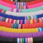The Woos Surfer Choker Lightweight Soft Polymer Clay Necklace Colorful African Vinyl Disc 6mm Beades Necklace Collar Adjustable Handmade Boho Beach Jewelry for Women Girls
