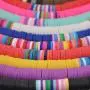 The Woos Surfer Choker Lightweight Soft Polymer Clay Necklace Colorful African Vinyl Disc 6mm Beades Necklace Collar Adjustable Handmade Boho Beach Jewelry for Women Girls