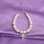 POTIY Christening Gift Pearl Bracelet with Cross for First Communion Baptism Jewelry Communion Gift for Godmother Goddaughter Religious Jewelry POTIY Christening Gift Pearl Bracelet with Cross for First Communion Baptism Jewelry Communion Gift for Godmother Goddaughter Religious Jewelry