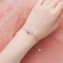FLYOW 925 Sterling Silver Cute Paw Print Forever Love Heart Pendant Necklace/Bracelet/Stud Earrings Gift for Women Teen Girls, Box Chain 18''