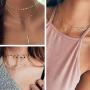 FUNRUN JEWELRY 10PCS Layered Choker Necklace for Women Girls Multilayer Chain Necklace Set Adjustable