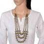 Zephyrr Tibetan Long Strand Necklace Gold Tone Casual Daily Wear Statement Jewelry For Women JAN-1870