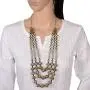 Zephyrr Tibetan Long Strand Necklace Gold Tone Casual Daily Wear Statement Jewelry For Women JAN-1870
