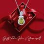 Agvana Birthstone Necklaces for Women Sterling Silver Genuine or Created Birthstone Rose Flower Pendant Necklace Mothers Day Gifts for Mom Fine Jewelry Anniversary Birthday Gifts for Girls Wife Her
