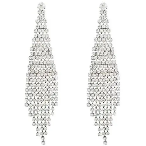 SELOVO Fashion Bohemia Women Long Tassel Link Fringe Dangly Earrings Clear Crystal SELOVO Fashion Bohemia Women Long Tassel Link Fringe Dangly Earrings Clear Crystal