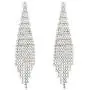 SELOVO Fashion Bohemia Women Long Tassel Link Fringe Dangly Earrings Clear Crystal SELOVO Fashion Bohemia Women Long Tassel Link Fringe Dangly Earrings Clear Crystal
