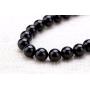Natural Gemstone Semi Precious Round Beads Bracelet 8mm Handmade Stretch Bracelet Unisex Jewelry (AAA Black Agate)